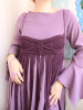 Licornerie: Handmade Dark Purple Macrame Dress - Fashion Statement