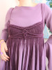 Licornerie: Handmade Dark Purple Macrame Dress - Fashion Statement