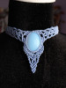 Opalite light blue choker collar