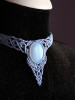 Opalite light blue choker collar