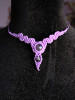 Handmade Lilac Amethyst Choker Collar Necklace