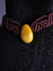 Mookaite Jasper yellow burgundy choker collar