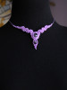 Handmade Lilac Amethyst Choker Collar Necklace