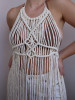 Beige Macrame Dress