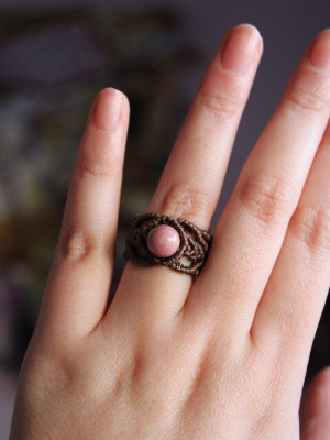 Rhodonite Brown Ring