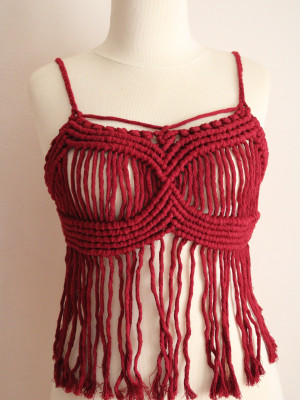 Red Macrame Top