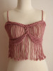 Rose Pink Macrame Croptop