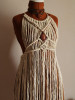 Beige Macrame Dress