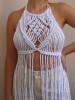 White Macrame Dress