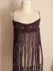 Licornerie: Handmade Dark Purple Macrame Dress - Fashion Statement