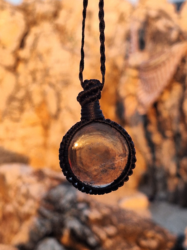 Licornerie: Handmade Smoky Quartz Black Necklace - Macrame Jewelry