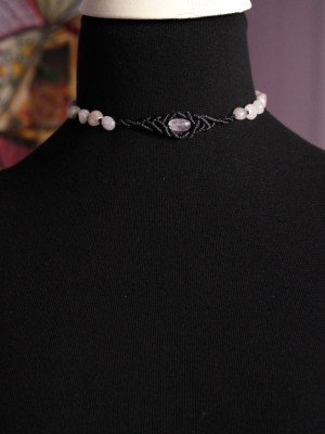 Amethyst black choker