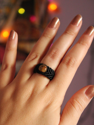 Gold Rutilated Quartz Ring
