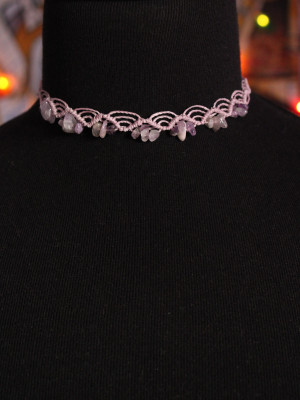 Amethyst choker