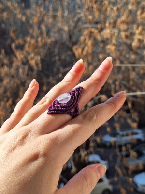 Amethyst purple Ring