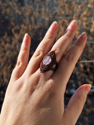 Amethyst brown ring