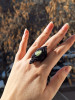 Prehnite black Ring