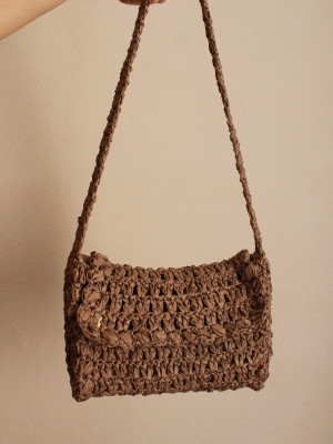 Brown Rafia Handmade Bag