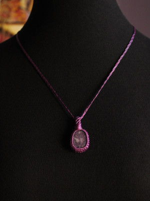Handmade Fluorite Macrame Necklace | Licornerie Crystal Jewelry