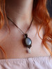 Obsidian Green Handmade Necklace - Crystal Energy Jewelry