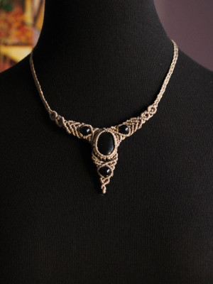 Licornerie: Handmade Opalite Light Blue Choker Collar - Celestial Macr