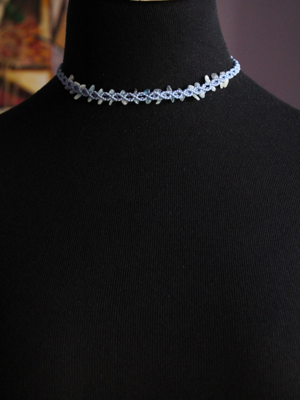 Aquamarine light blue choker